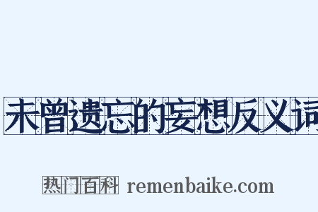 未曾遗忘的妄想反义词是什么意思的图片
